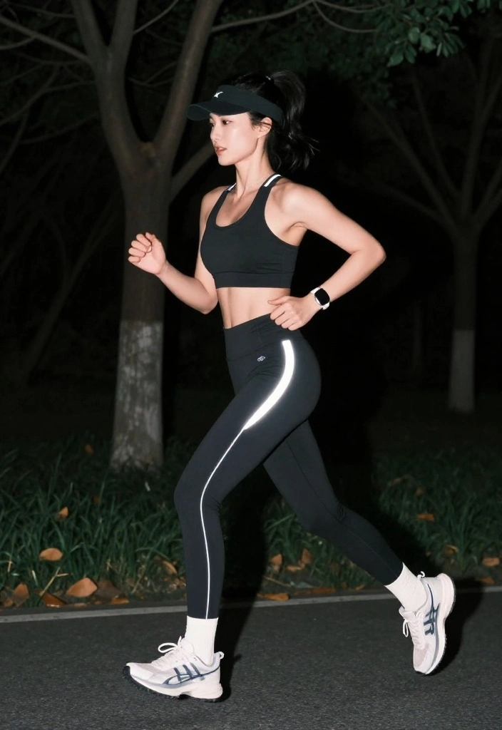 18 Women's Gym Workout Outfits That Stay in Place Through Every Exercise - 16. Reflective Elements for Safety 1