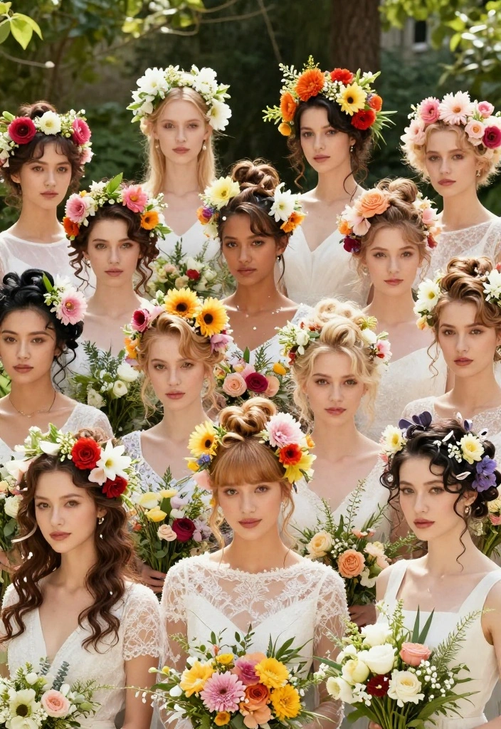 18 Y2K Inspired Summer Updo Hairstyles for Trendsetters - 11. Twisted Updo with Flowers 1