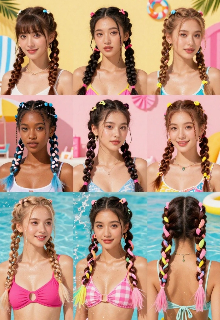 18 Y2K Inspired Summer Updo Hairstyles for Trendsetters - 8. Bubble Braids 1