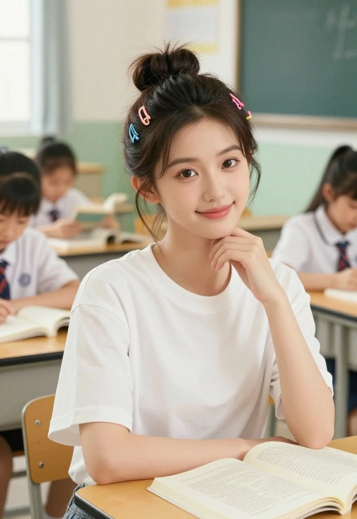 19 Aesthetic Back to School Hairstyles to Wow Your Friends - 1. Effortless Messy Bun 1