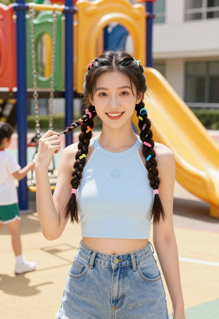 19 Aesthetic Back to School Hairstyles to Wow Your Friends - 3. Double Dutch Braids 1