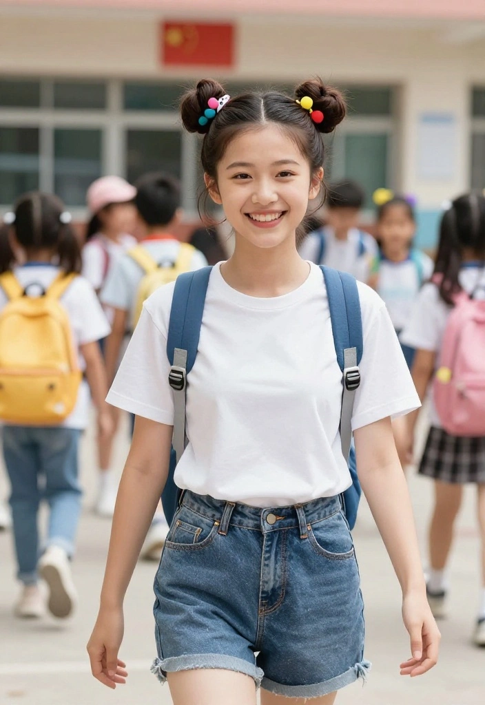 19 Aesthetic Back to School Hairstyles to Wow Your Friends - 5. Playful Space Buns 1
