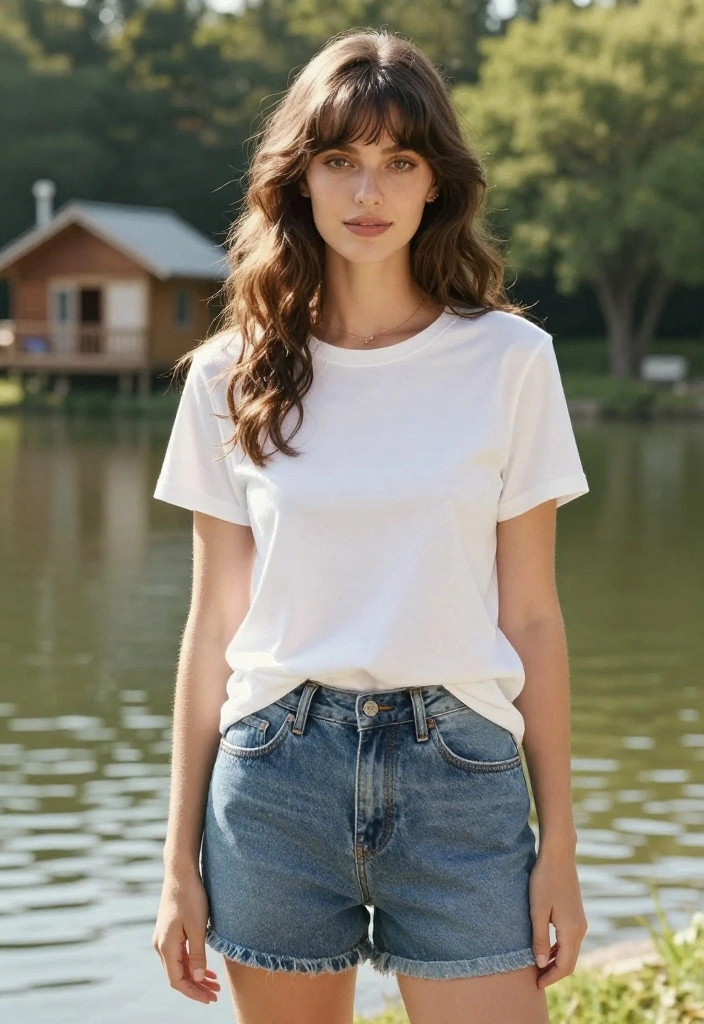 19 Aesthetic Lake Hairstyles Perfect for Your Next Cabin Trip - 14. Flirty Curtain Bangs with Waves 1