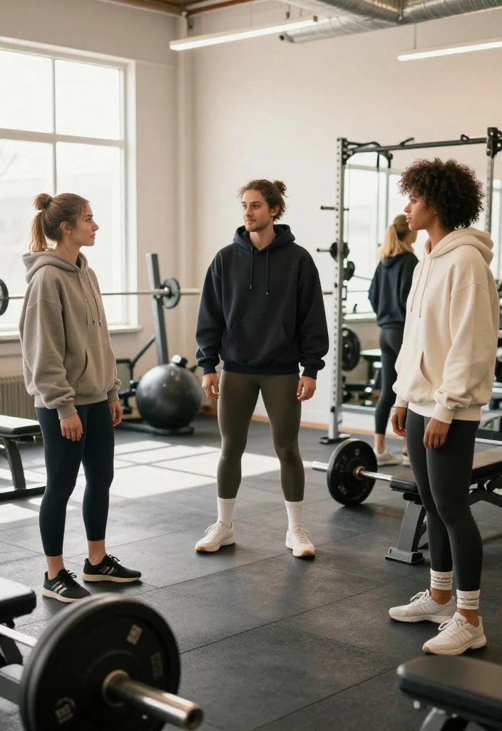 19 Baggy Workout Outfits Perfect for Weightlifting Days When You Need Space - 3. Baggy Hoodies with High-Waisted Leggings 1