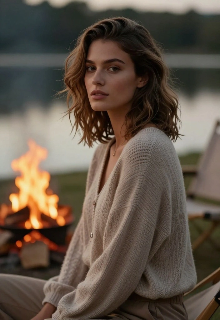 19 Beautiful Boho Lake Hairstyles for Evening Campfires - 11. Simple Side Twist 1
