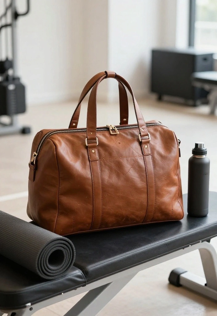 19 Best Gym Bags for Women That Fit Everything Without Becoming a Disorganized Mess - 10. The Luxe Leather Gym Bag 1
