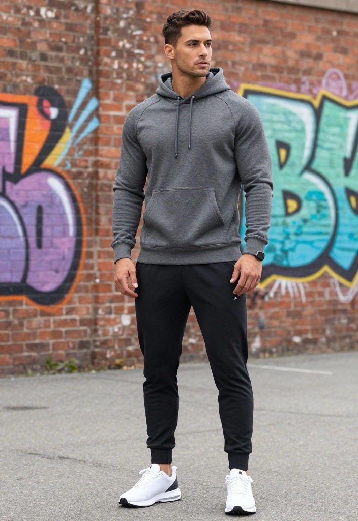 19 Best Men's Exercise Outfit Ideas for Every Training Style: Lifting, Running, and HIIT - 4. Urban Street Style for the Gym 1
