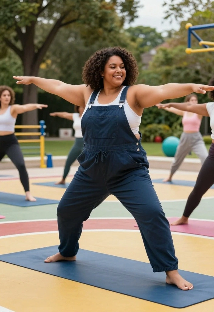 19 Best Oversized Workout Outfits for Women Who Want Room to Move - 10. Comfy Overalls for a Unique Look 1