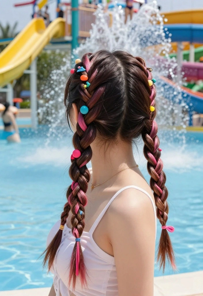 19 Braided Waterpark Hairstyles Perfect for Intense Rollercoaster Rides - 15. Infinity Braid 1