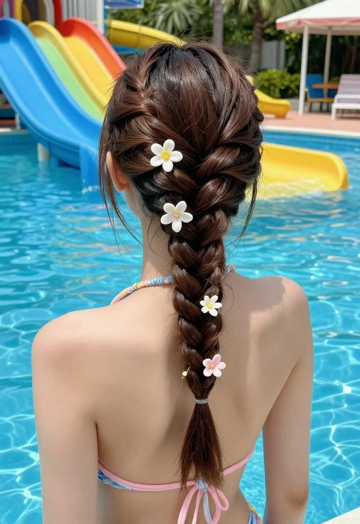19 Braided Waterpark Hairstyles Perfect for Intense Rollercoaster Rides - 3. Crown Braid 1