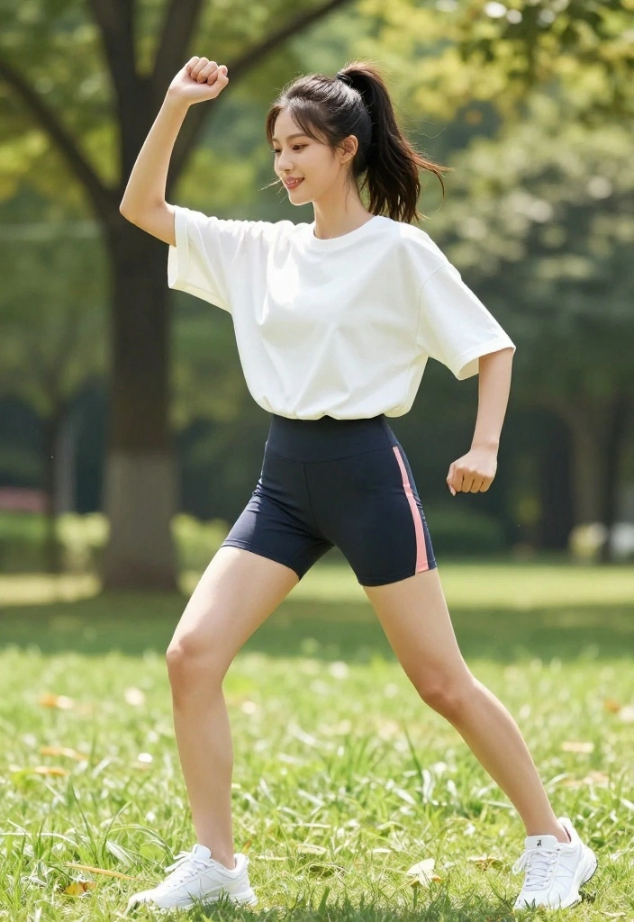 19 Breathable Modest Workout Outfits for Summer Training in the Heat - 12. Stylish Biker Shorts 1