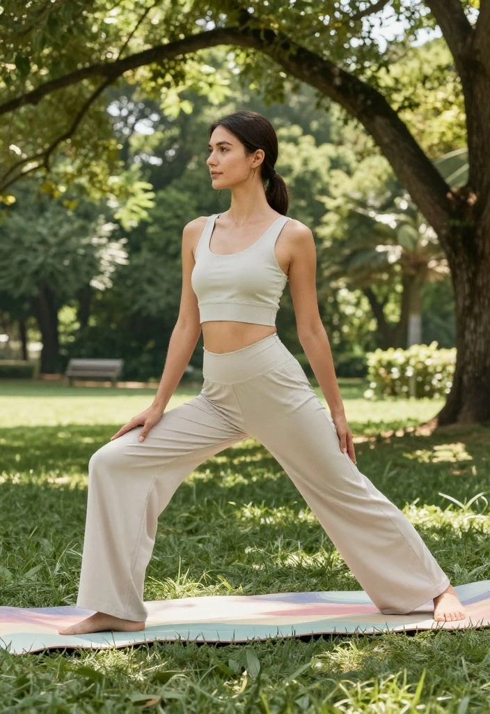 19 Breathable Modest Workout Outfits for Summer Training in the Heat - 2. Breathable Wide-Leg Pants 1