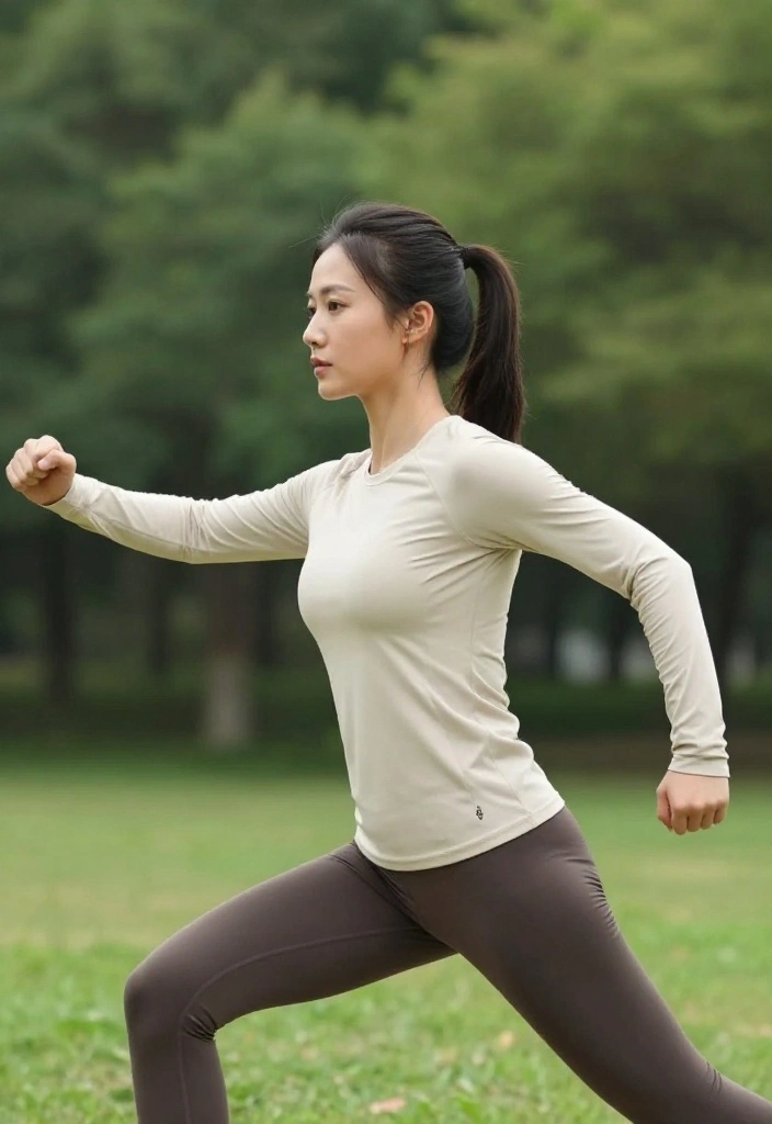 19 Brown Workout Outfits That Are Earthy, Neutral, and Completely Trendy - 8. Beige Long-Sleeve Top with Dark Brown Leggings 1