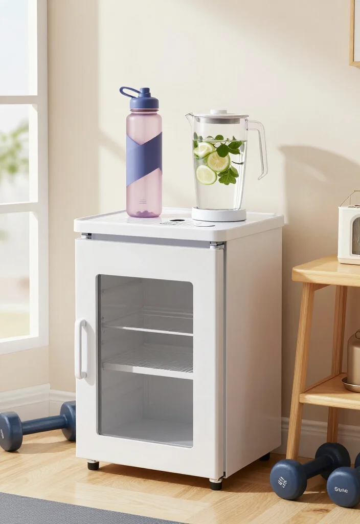 19 Budget Home Gym Ideas Under $500 That Still Feel Complete and Professional - 13. Set Up a Hydration Station 1
