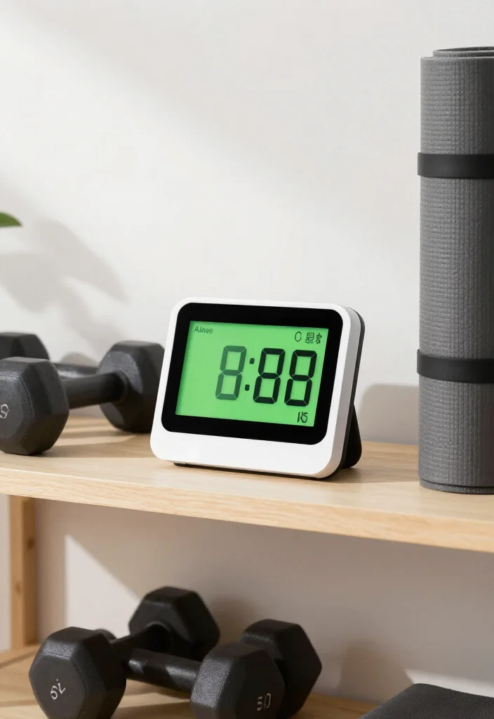 19 Budget Home Gym Ideas Under $500 That Still Feel Complete and Professional - 16. Use a Fitness Timer 1