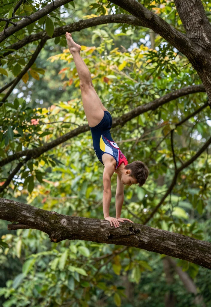 19 Captivating Outdoor Gymnastics Photo Ideas That Showcase Flexibility and Strength! - 13. Nature as a Stage 1