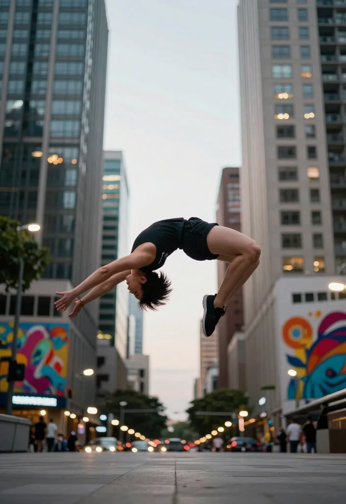19 Captivating Outdoor Gymnastics Photo Ideas That Showcase Flexibility and Strength! - 3. Urban Gymnastics 1