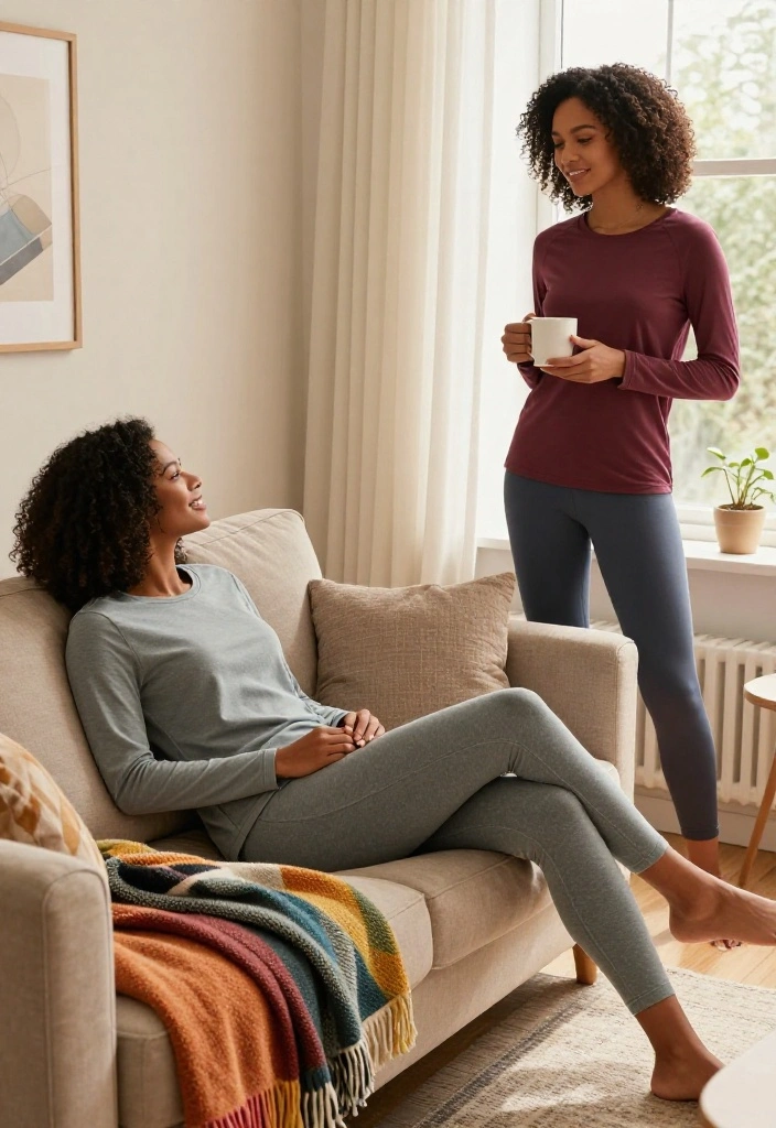 19 Casual Workout Outfit Ideas for Rest Days That Are Still Stylish and Cozy - 11. Cozy Long Sleeve Tee and Capris 1