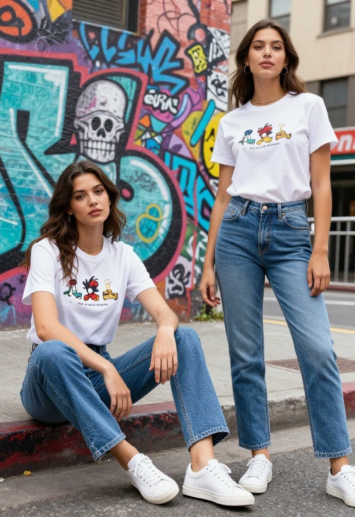 19 Casual Workout Outfit Ideas for Rest Days That Are Still Stylish and Cozy - 13. Comfy Graphic Tee and Boyfriend Jeans 1