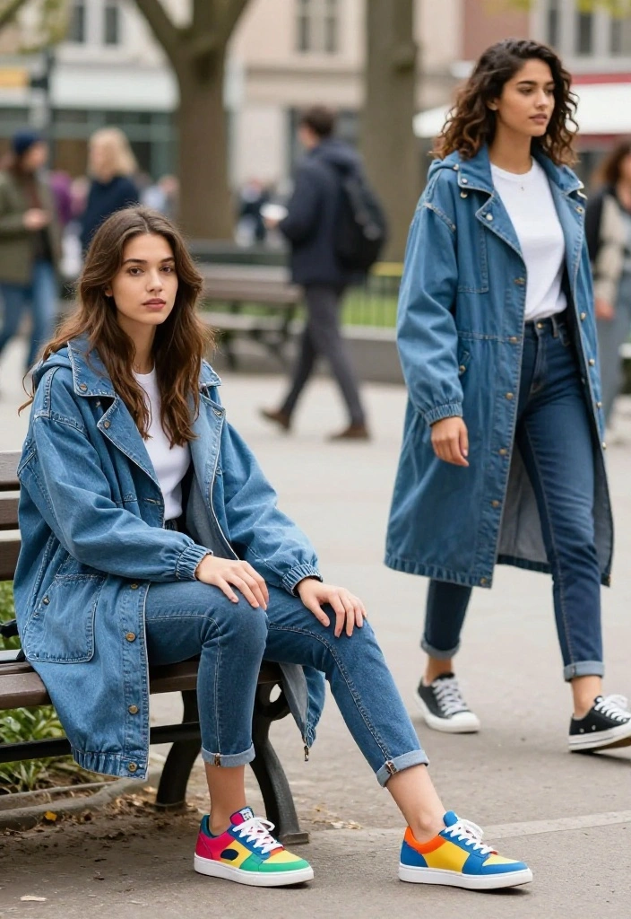 19 Casual Workout Outfit Ideas for Rest Days That Are Still Stylish and Cozy - 7. Stylish Windbreaker and Casual Denim 1