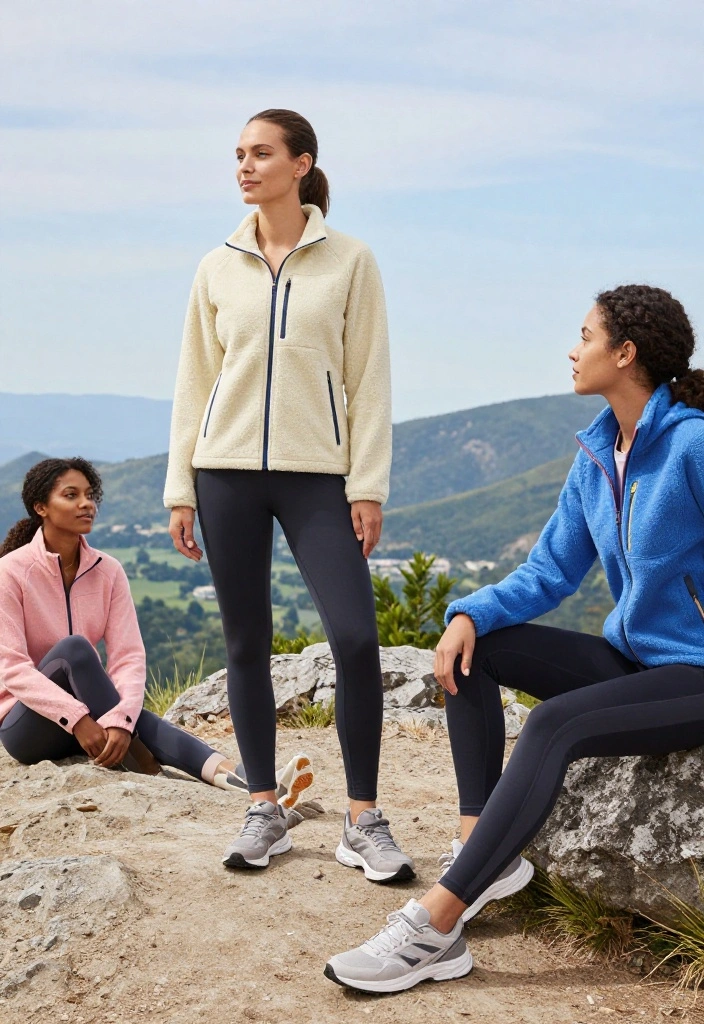 19 Casual Workout Outfit Ideas for Rest Days That Are Still Stylish and Cozy - 9. Soft Fleece Jacket and Leggings 1