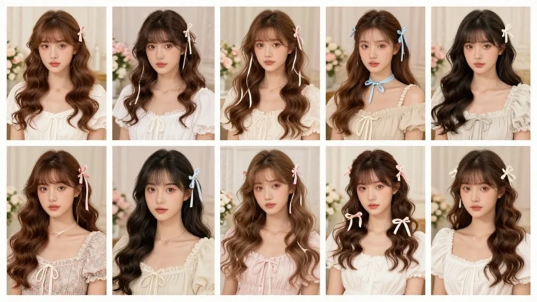19 Coquette Hairstyles with Ribbon for the Ultimate Girly Vibe