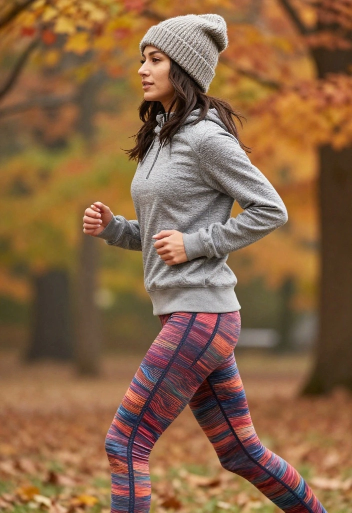 19 Cozy Fall Workout Outfit Ideas for Outdoor Runs and Morning Hikes - 10. Warm Beanie and Leggings 1