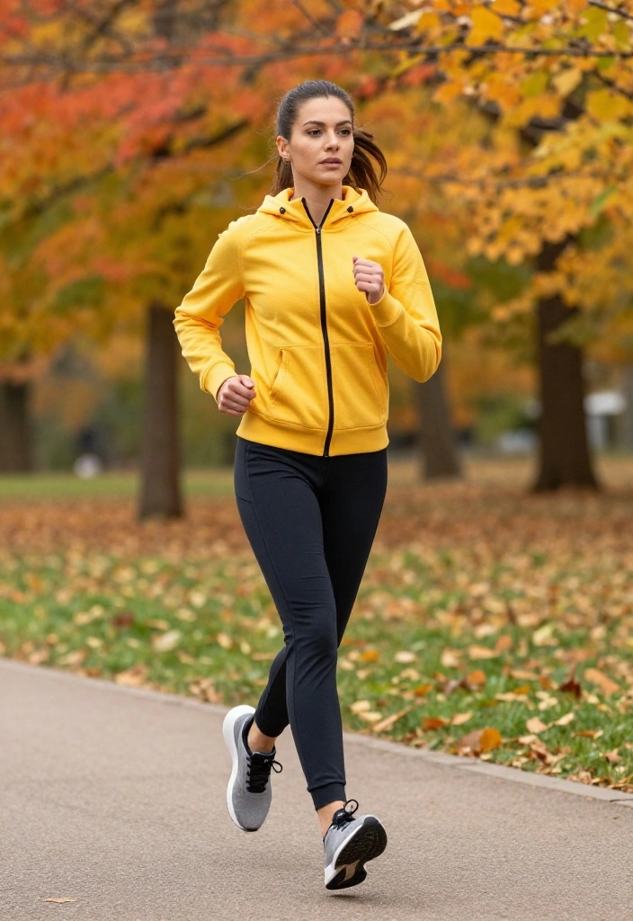 19 Cozy Fall Workout Outfit Ideas for Outdoor Runs and Morning Hikes - 12. Jogging Pants and Zip-Up Hoodie 1