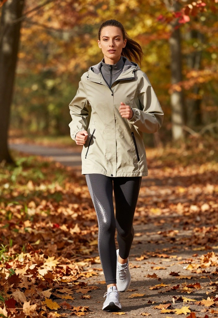 19 Cozy Fall Workout Outfit Ideas for Outdoor Runs and Morning Hikes - 3. Stylish Windbreaker 1