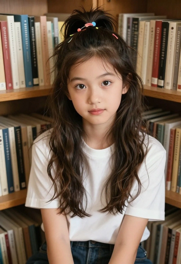 19 Cute Girl Hairstyles Ideas for Back to School - 4. Messy Bun with a Twist 1