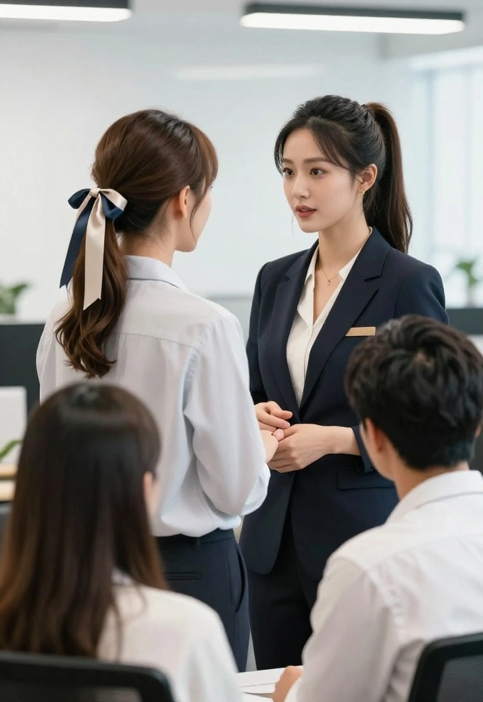 19 Cute Ponytail Hairstyles with Ribbon You Can Wear to Work - 10. Half-Up Ponytail with a Chic Ribbon 1