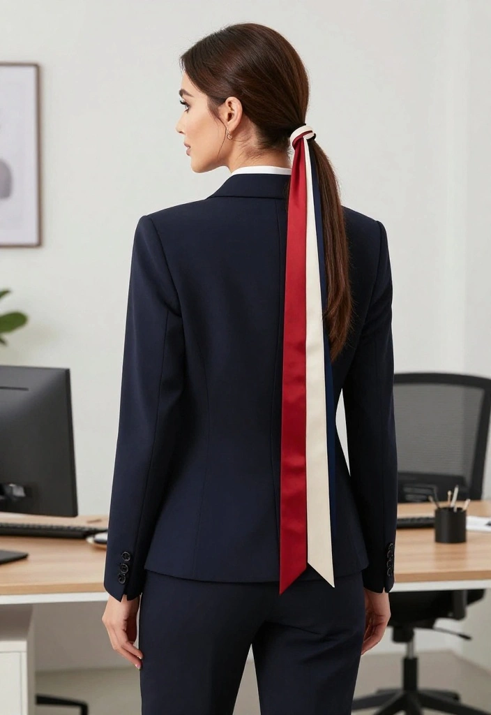 19 Cute Ponytail Hairstyles with Ribbon You Can Wear to Work - 7. Side Ponytail with a Statement Ribbon 1