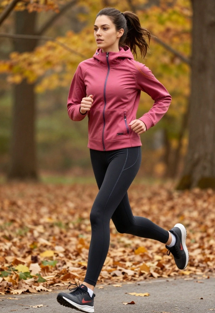 19 Cute Workout Outfits for Every Body Type That Flatter and Perform - 17. Performance Hoodie and Fitted Tights 1