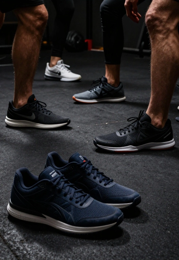 19 Dark Gym Aesthetic Ideas for a Moody, Intense, and High-Performance Training Vibe - 6. Statement Footwear 1
