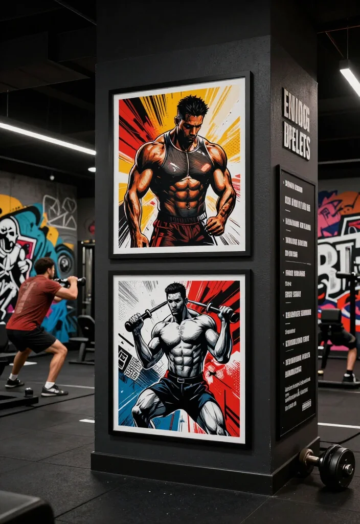 19 Dark Gym Aesthetic Ideas for a Moody, Intense, and High-Performance Training Vibe - 7. Intense Workout Motifs 1