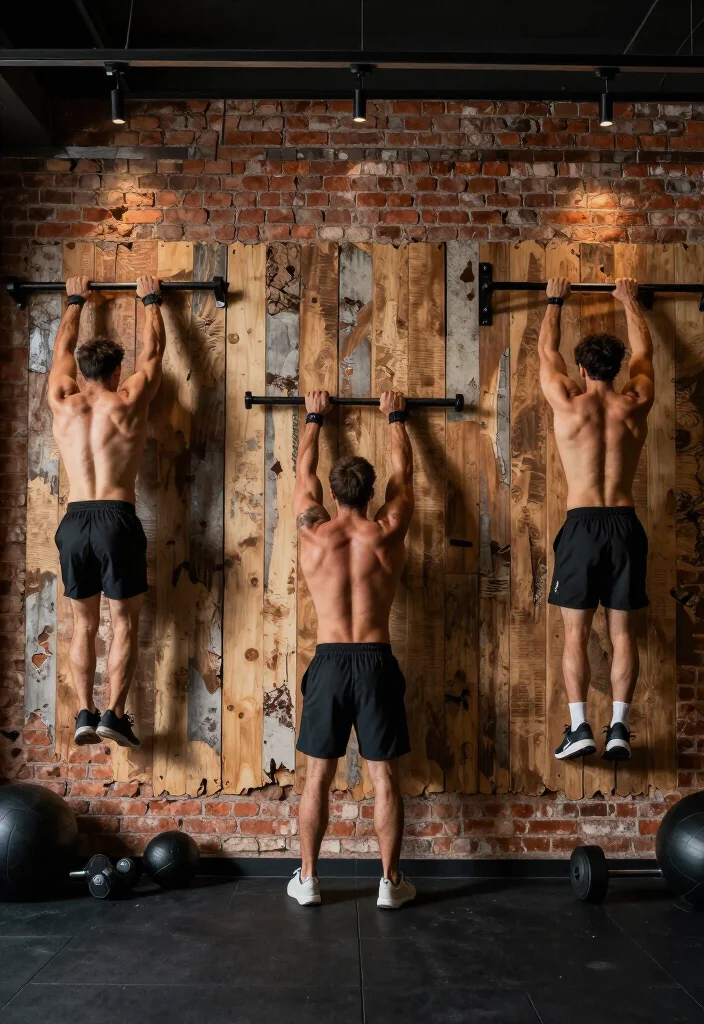 19 Dark Gym Aesthetic Ideas for a Moody, Intense, and High-Performance Training Vibe - 8. Textured Wall Features 1