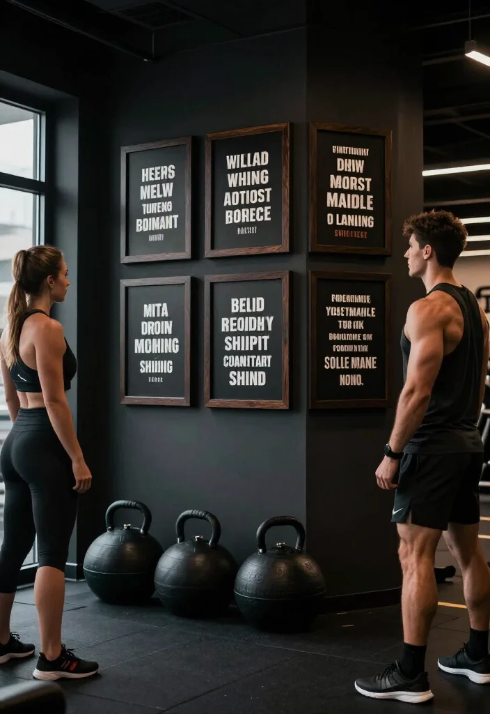 19 Dark Gym Aesthetic Ideas for a Moody, Intense, and High-Performance Training Vibe - 9. Inspirational Corner 1