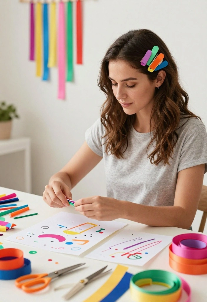 19 Easy Everyday Hairstyles with Ribbon Accessories You'll Love - 16. DIY Ribbon Hair Clips 1