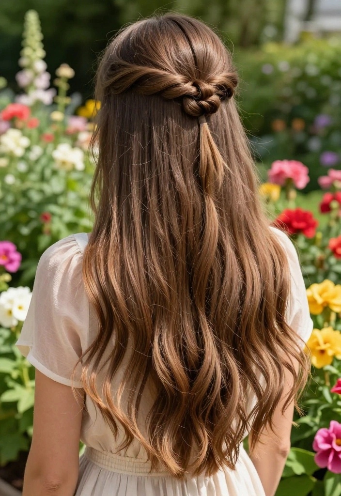 19 Effortless Summer Updo Hairstyles to Help You Beat the Heat - 4. Half-Up Twist 1