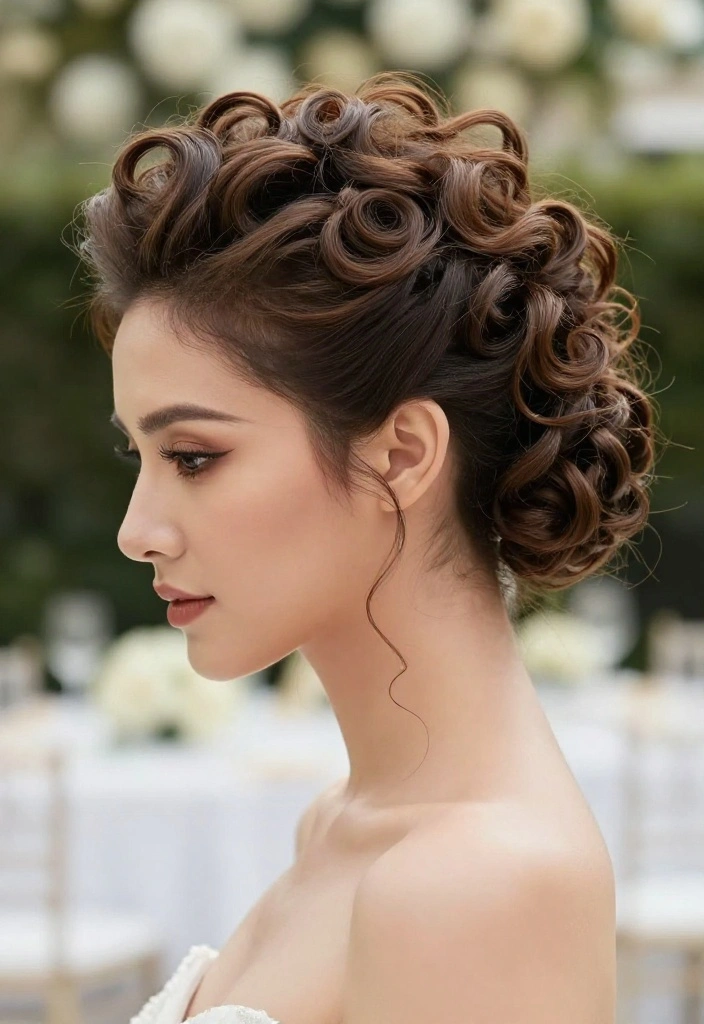 19 Elegant Summer Updo Hairstyles for Warm Weather Weddings - 12. Elegant Bouffant 1