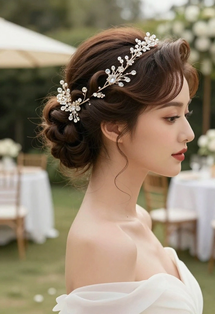 19 Elegant Summer Updo Hairstyles for Warm Weather Weddings - 7. Vintage Twists 1