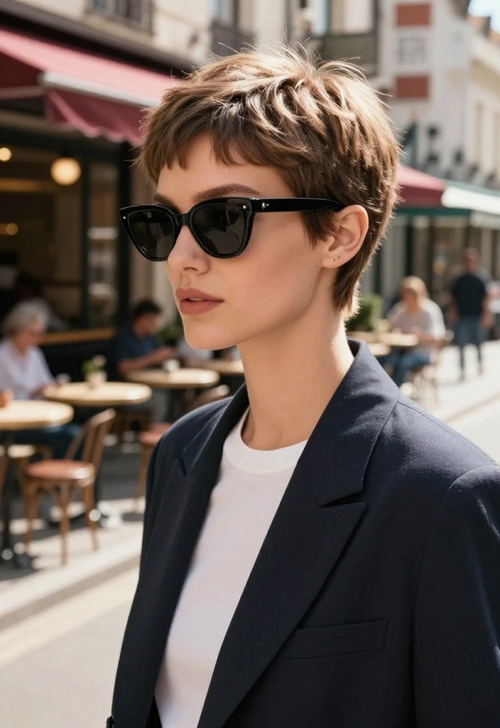 19 Frizz-Free Hot Weather Hairstyles Designed for Humid Climates - 12. Sleek Pixie Cut 1