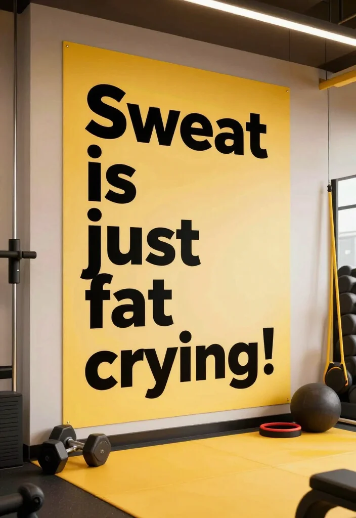 19 Funny Gym Quotes That Make You Laugh and Still Keep You Showing Up - 1. 'Sweat is just fat crying!' 1