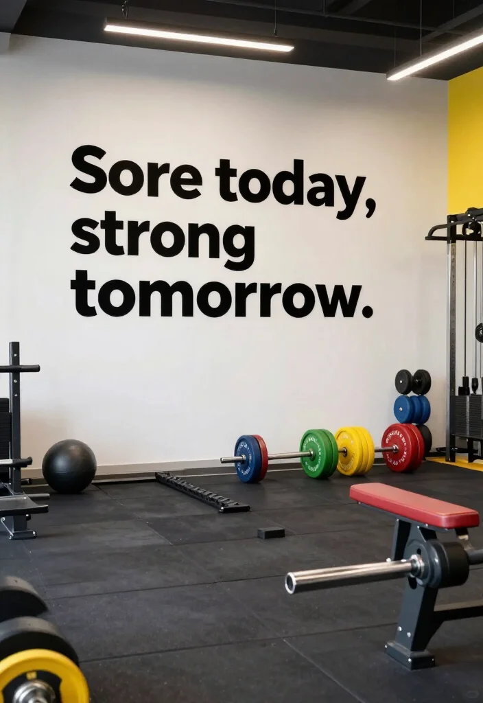 19 Funny Gym Quotes That Make You Laugh and Still Keep You Showing Up - 12. 'Sore today, strong tomorrow.' 1