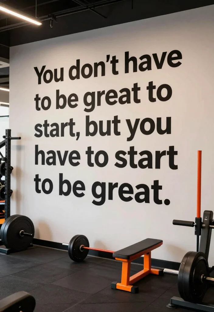 19 Funny Gym Quotes That Make You Laugh and Still Keep You Showing Up - 17. 'You don’t have to be great to start, but you have to start to be great.' 1