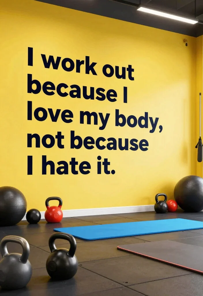 19 Funny Gym Quotes That Make You Laugh and Still Keep You Showing Up - 2. 'I work out because I love my body, not because I hate it.' 1