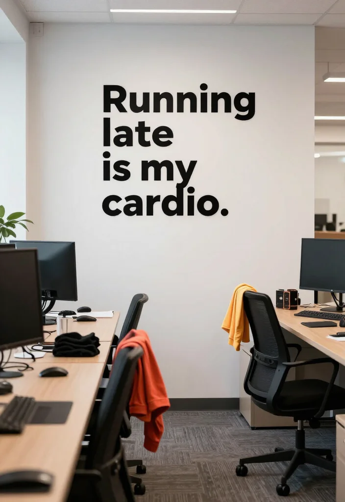 19 Funny Gym Quotes That Make You Laugh and Still Keep You Showing Up - 8. 'Running late is my cardio.' 1