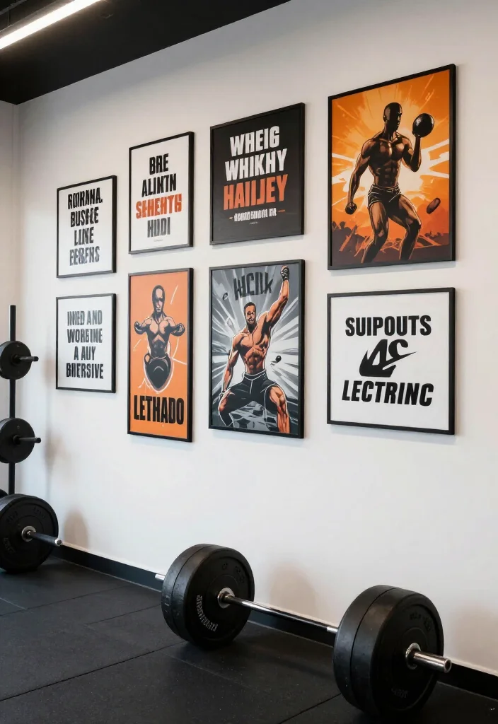 19 Garage Gym Design Ideas That Look Professional Enough to Show Off Every Single Day - 13. Inspirational Wall Art 1