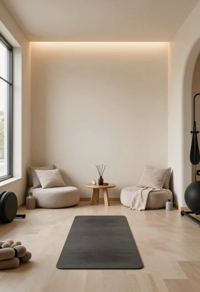 19 Garage Gym Design Ideas That Look Professional Enough to Show Off Every Single Day - 18. Wellness Corner 1