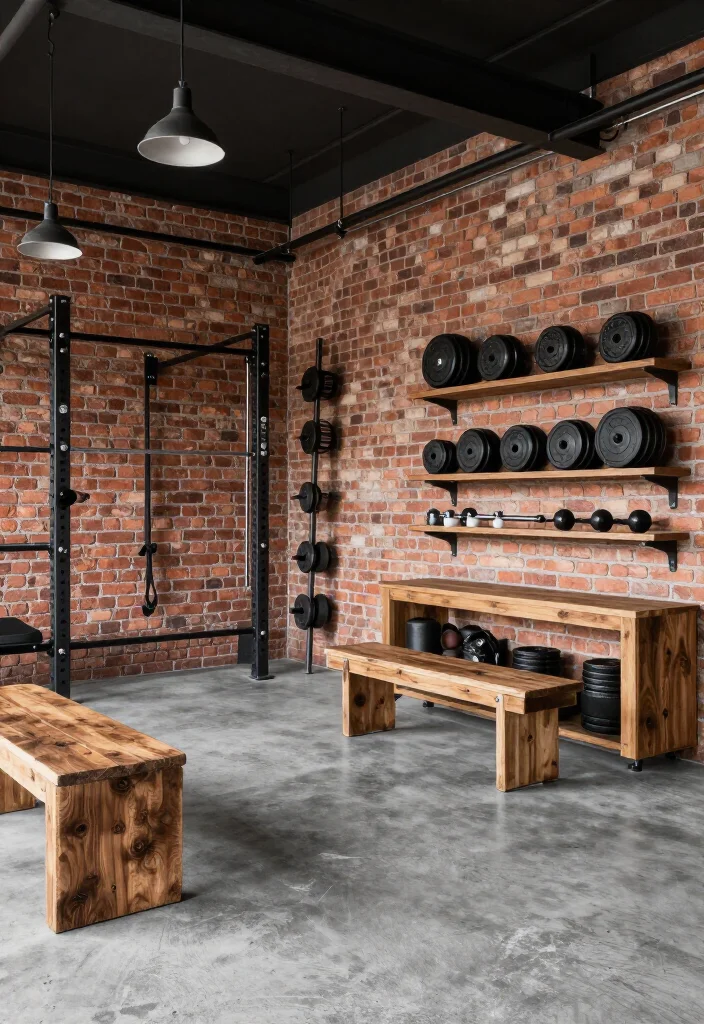 19 Garage Gym Design Ideas That Look Professional Enough to Show Off Every Single Day - 2. Industrial Chic 1